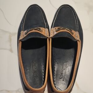 Talbots Black and Brown Slip-On Loafers